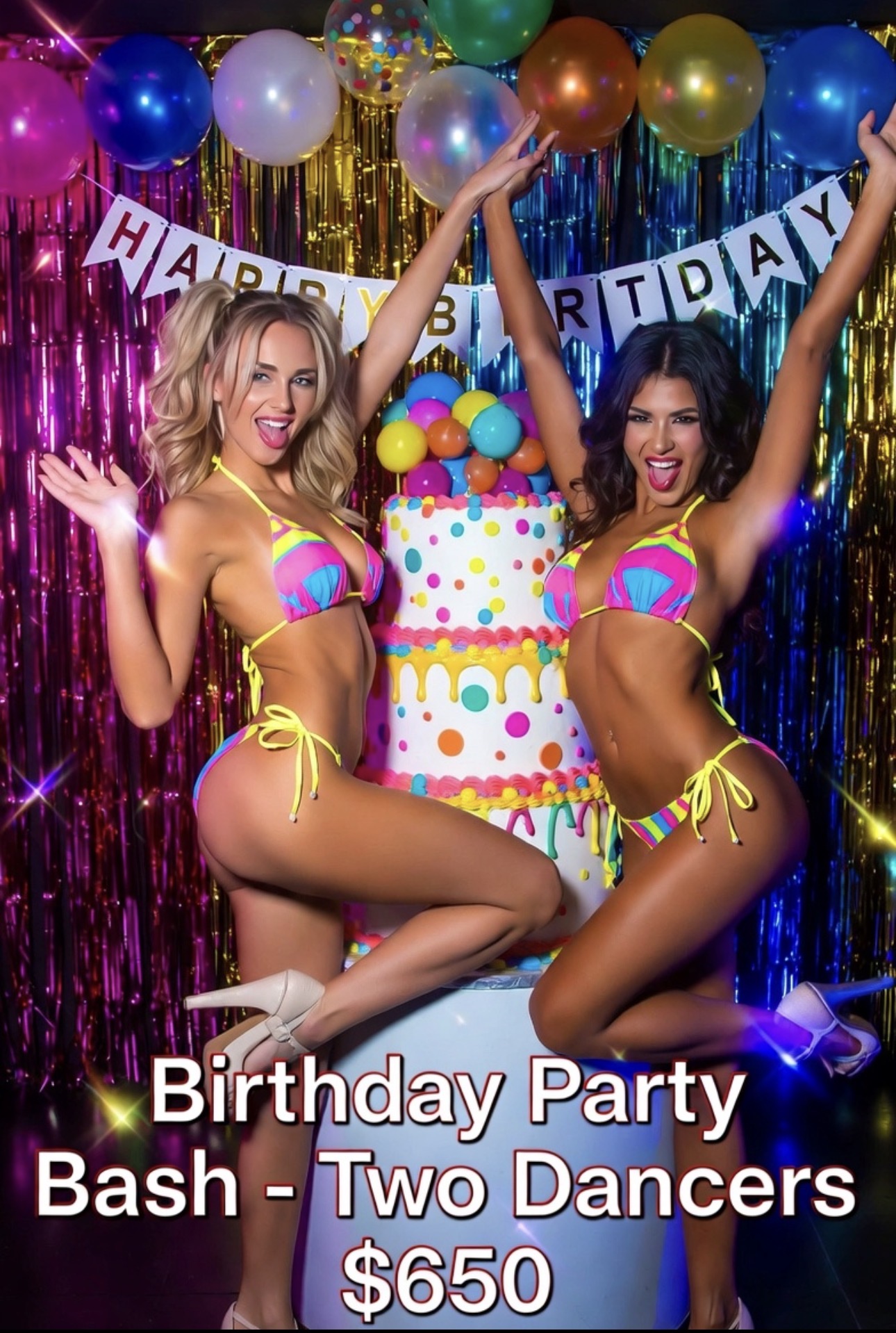 Atlanta Birthday Party Bash Strippers Two Dancers